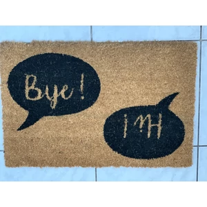Kókuszrost lábtörlő Bye/Hi! felirattal