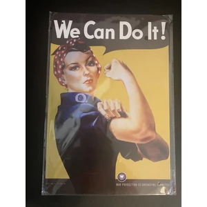 Fém dekor tábla"We can do it!" felirattal
