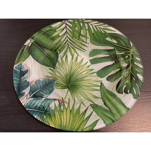 Üveg tányér Jungle mintás 18 cm 