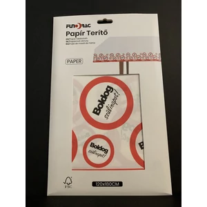 Papír  asztalterítő /Boldog szülinapot táblával/