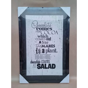 Falikép "Chocolate comes....."