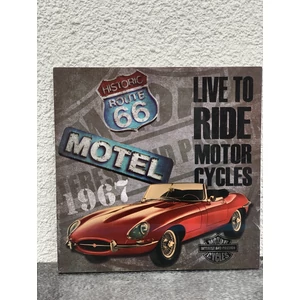 Fa falikép "live to ride motor cycles" felirattal