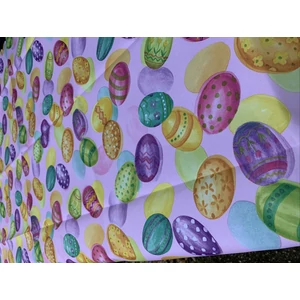 Asztalterítő-abrosz húsvéti hangulatú színes tojásokkal 120X160cm 