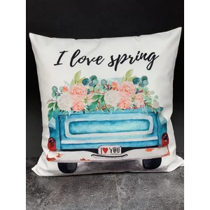 Párnahuzat tavaszi: "I love spring"  felirattal