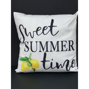 Párnahuzat "Sweet  summer time" felirattal citrommal
