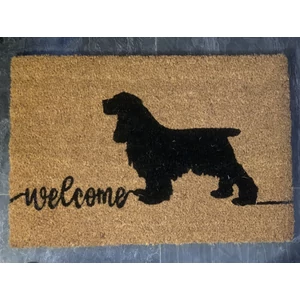 Kókuszrost lábtörlő /Welcome kutyával/