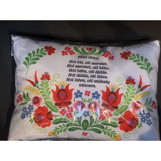 Párna /Házi áldás/ Kalocsai mintával
