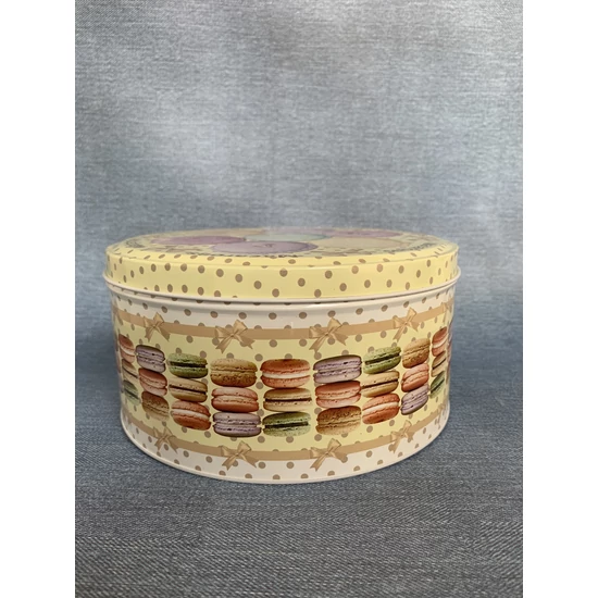 Macaron mintás kekszes doboz 2.0 /kicsi/
