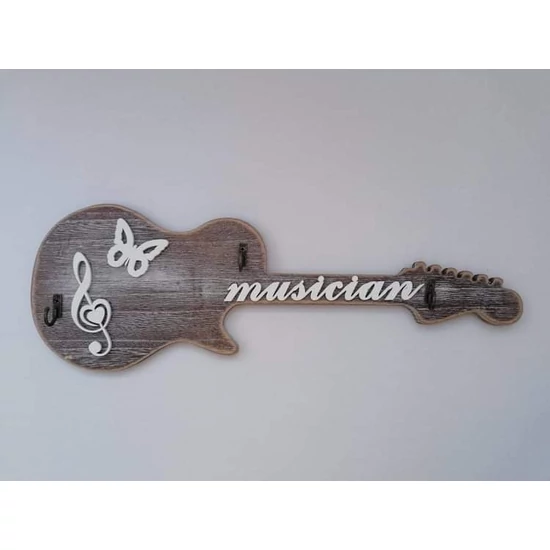 Fali kulcstartó Gitár alakú
