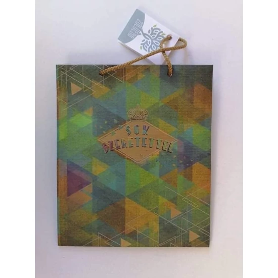 Dísztasak Sok szeretettel zöld "prizma" mintával