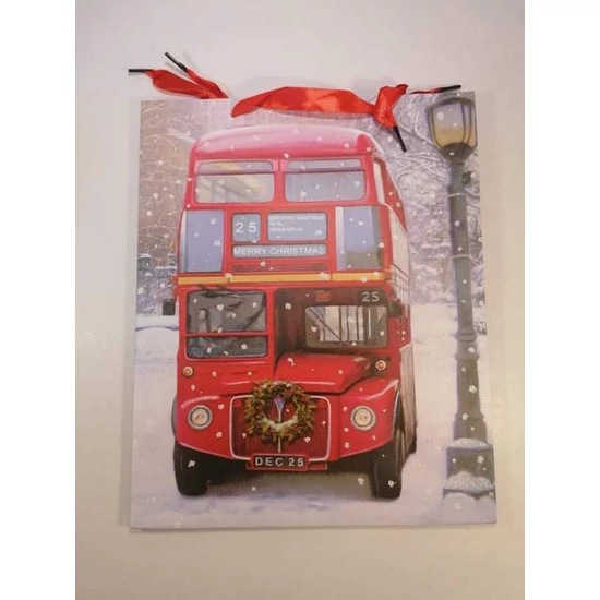Dísztasak Piros angol busszal