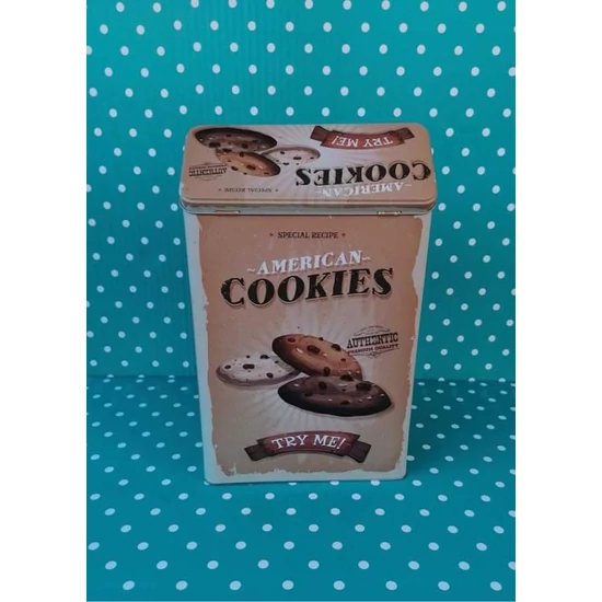 "Cookies" feliratú fém kekszes doboz