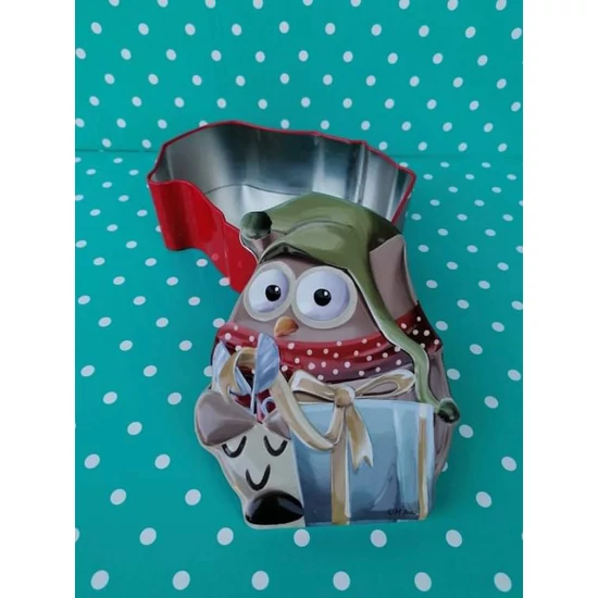 Fém baglyos tárolódoboz
