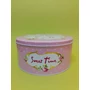 Kép 2/4 - Fém doboz kekszes  "Sweet Time" feliratos, rózsaszín- fehér pöttyös rózsa mintával díszítve
