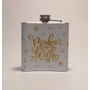 Kép 2/2 - Flaska fehér alapú, arany szarvas mintával, hátoldalon "Make a Wish" felirattal