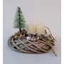 Kép 3/3 - Adventi gyertyás vesszőkoszorú, kézműves termék