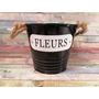 Kép 1/5 - Fém kaspó "Fleurs" felirattal