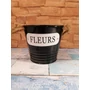Kép 3/5 - Fém kaspó "Fleurs" felirattal