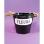 Kép 4/5 - Fém kaspó "Fleurs" felirattal