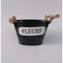 Kép 1/2 - Fém kaspó "Fleurs" felirattal